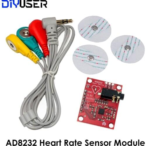 AD8232 Ecg module AD8232 ecg measurement pulse heart ecg monitoring sensor module kit Diy