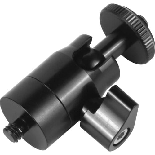 1/4" Tripod Adapter Mount 360 Swivel Ball Head for Gopro Light LCD Monitors Flash Photography Studio DSLR Cam Accessories