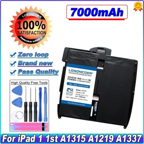 A1315 3.75V 5900mAh Battery For Apple iPad 1 1st Generation A1315 A1219 A1337 616-0448 616-0478 969TA028H Series Laptop Battery