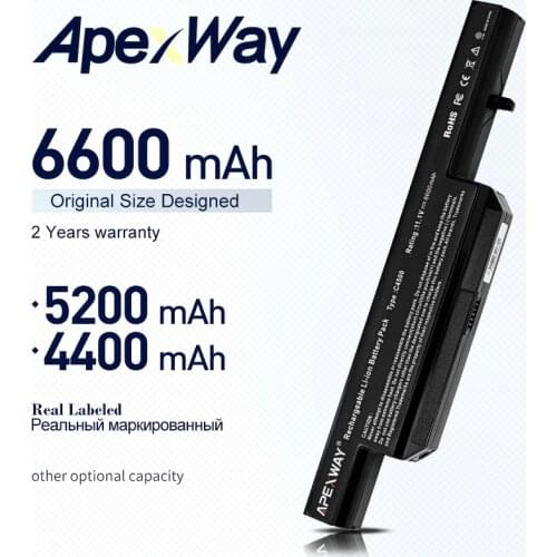 ApexWay laptop battery for Clevo C4500BAT-6 C4500BAT 6 B4100M C4500 W250H B4105 B5100M C4500BAT6 W150 B5130M W240C W240HU