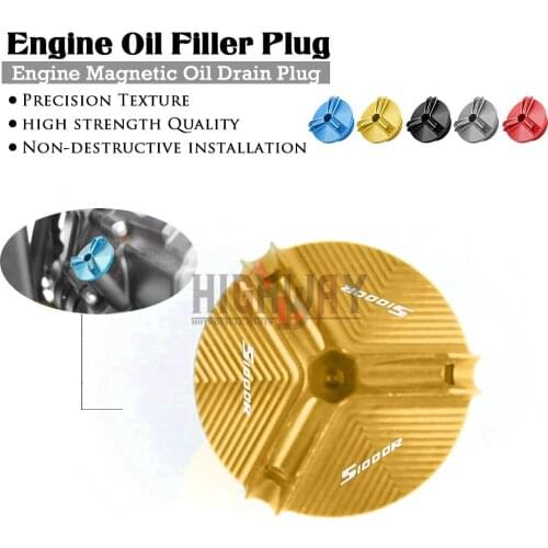 Motorcycle Accessories Engine Oil Drain Plug Sump Nut Cup Cover Oil Filler Cap for BMW S1000R 14-19 S1000XR S1000RR HP4