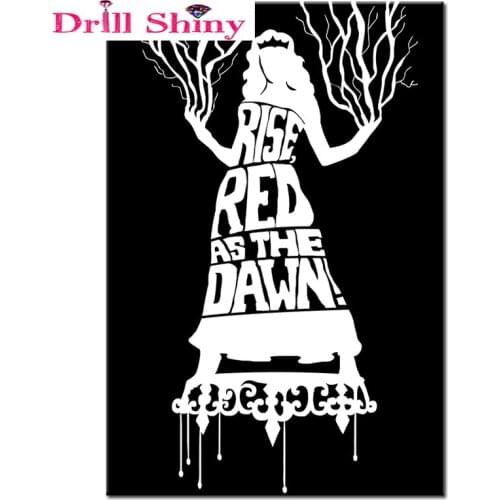 Full Round Diamond 5D DIY Diamond Painting "Alphabet girl" Embroidery Cross Stitch Rhinestone Mosaic Painting Decor