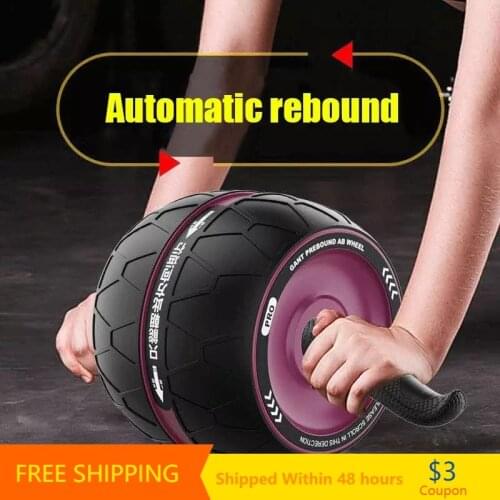 No Noise Ab Roller Abdominal Muscle Trainer Home Gym Fitness Equipment Stable Abdominal Wheel Automatically Rebounds
