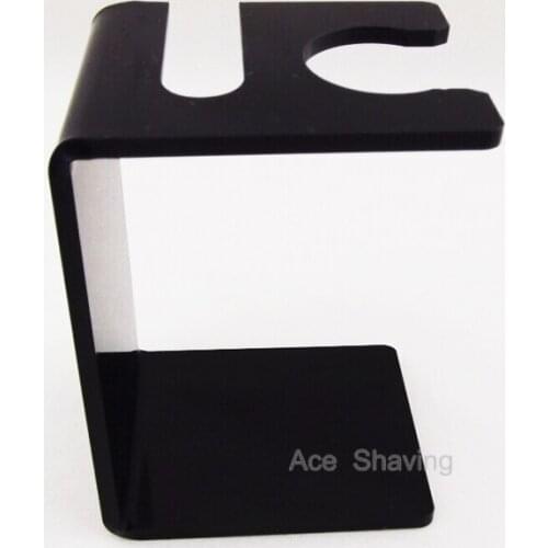 Black Acrylic Shaving Brush Holder Beard Razor Stand Grooming Tools Barber Accessories Mens Kits