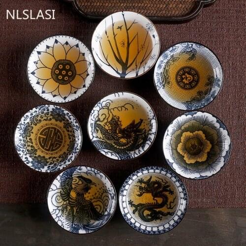 NLSLASI Chinese Ceramic Tea set Tea Set Small Tea Cup Single Cup Blue and White Porcelain Cup Personal Cup Cup Master Cup