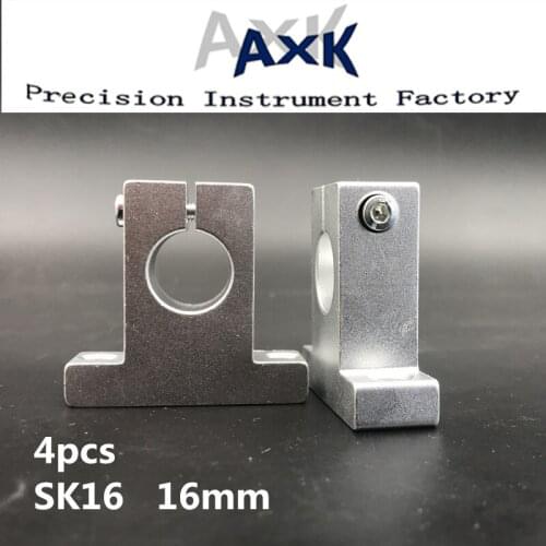 2021 Sale Direct Selling AXK 4pcs/lot Sk16 Linear Rail Vertical Bearings Shaft Guide Support Bracket 48x16x44mm