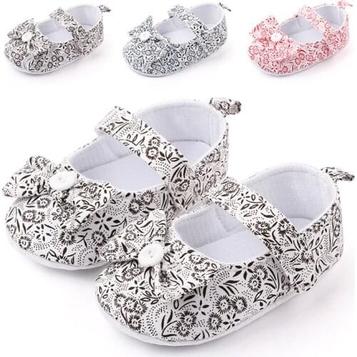 0-18 Months Cute Newborn Baby Girl Shoes Toddler Girl Princess Baby Shoes Flower Soft-Soled Crib Shoes