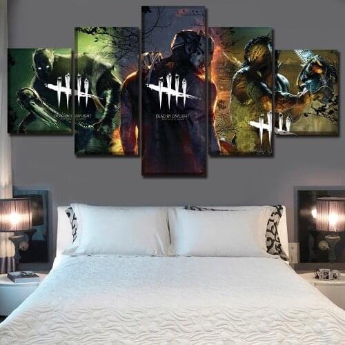 Modular Picture 5 Piece Game Dead by Daylight Poster Modern Living Room Wall Art Home Decorative Framework Canvas Print Painting