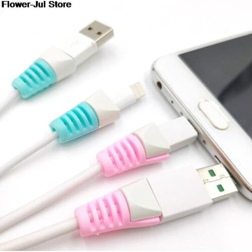 1/10pcs Cute Animal Cable Protector Kawaii Stationary Office Usb Cable Organizer Winder Wire Holder Desk Accessories