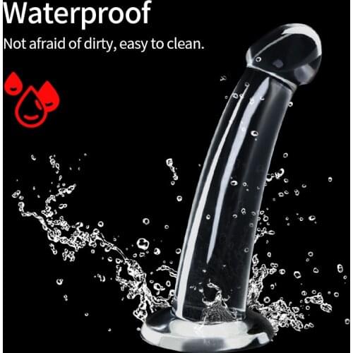 3 Size Transparent Skin Dildo For Woman Soft Silicone Huge Anal Penis With Suction Cup Female Masturbation stimulator Sex Toys