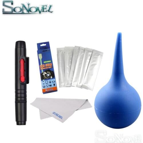 Lens Pen Dust Cleaner Camera CCD Sensor Cleaning Lens Brush Air Blower Wipes Clean Cloth kit for Gopro Canon Nikon Camcorder VCR