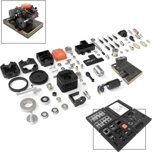 TOYAN FS-S100AC DIY Assembly Single Cylinder 4-stroke Methanol Engine Full Kit for RC Car Ship Model