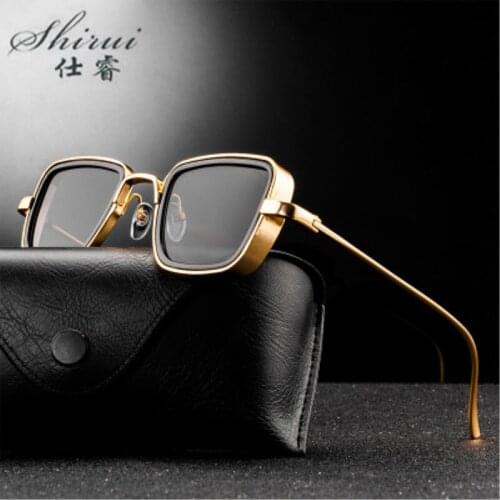 Classic Gothic Steampunk Sunglasses Alloy Men Women Brand Designer Vintage Square Metal Frame Sun Glasses High Quality UV400
