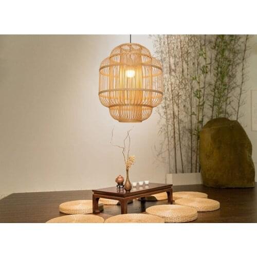 Modern bamboo pendant lights bamboo lamp Asia Restaurant Hotel pendant lamp for living room hanging kitchen lamp