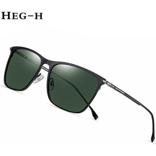 Vintage Polarized Sunglasses Men 2021 Fashion Metal Square Eyewear Trendy Brand Sun Glasses Shades For Women lunette de soleil