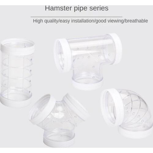 High Transparency Hamster Cage Tunnel Accessories External Acrylic Hamster Maze DIY Basic Hamster Tunnel Hamster Accessories