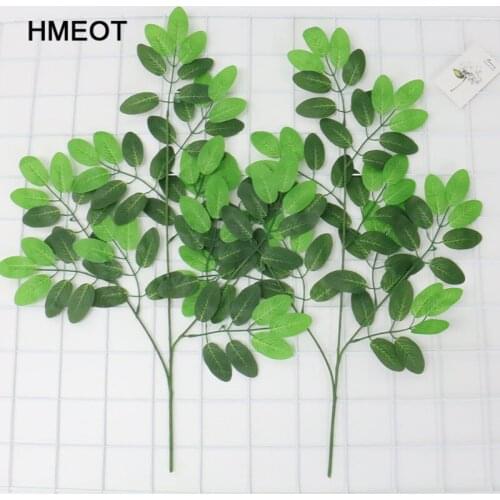 Green Artificial Large Eucalyptus Leaf Plants Wall Material Decor Fake Plants For Home Shop Garden Party Decor sophorae leaves