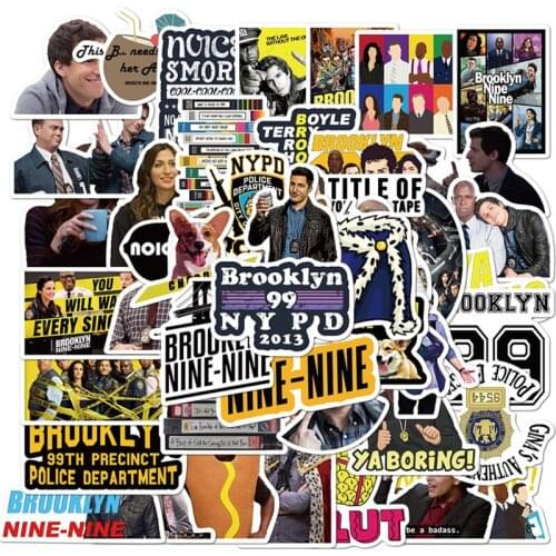 50PCS TV Show Brooklyn Nine-Nine Stationery Waterproof Pvc Sticker Skateboard Suitcase Guitar Luggage Sticker Kid DIY Sticker