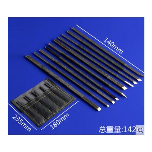 10pcs/set Steel carving knife stone carving seal lettering stone knife hand burr cutters