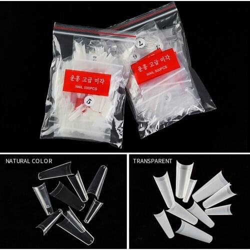 1000pcs Fake Nail Tip Full Stick Short Version Of Droplet Tip False Nails Transparent False Nail Art Tips M#18
