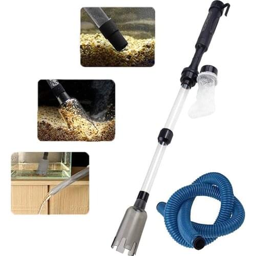 Fish Tank Gravel Vacuum Cleaner Electric Aquarium Gravel Cleaning Battery Operated Siphon Pump Water Changer Cleaner