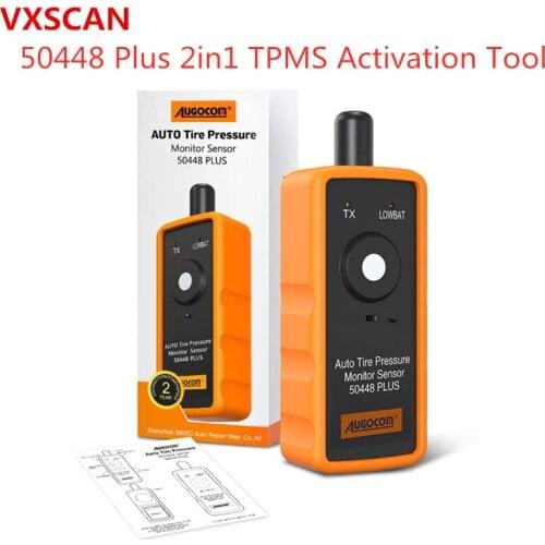 AUGOCOM Auto Tire Pressure Monitor Sensor 50448 Plus 2in1 TPMS Activation Tool for GM and for Ford