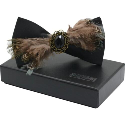 Free Shipping NEW mens male man fashion dress groom groomsmen wedding bow tie Korean British business bow feathers
