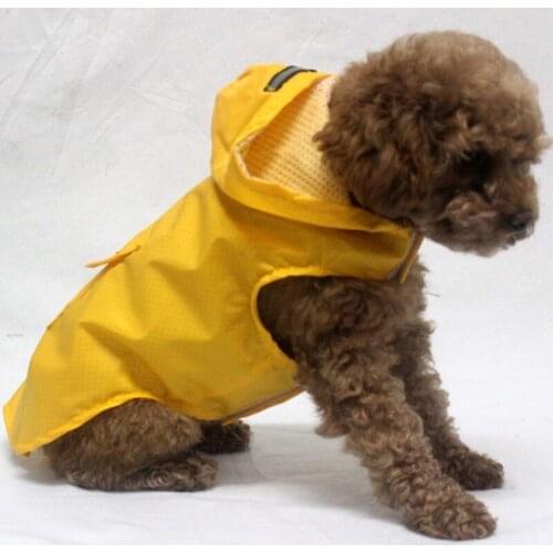 Hot Dog Raincoat Puppy Rain Coat with Hood Reflective Waterproof Dog Clothes Soft Breathable Pet Small Large Dog Rainwear S-5XL