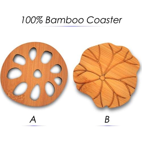 Elegant Bamboo Coasters for Hot/Cold Dishes, Bowl, Teapot, Cups Beverage