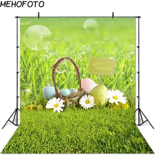 Natures Photo Studio Background for Happy Easter Eggs Spring Green Grass Newborns Baby Photography Backdrops Photobooth Props