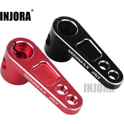 INJORA 1PCS Metal 25T 28mm Length M3 RC Tooth Steering Servo Arm Heightening for RC Car Parts