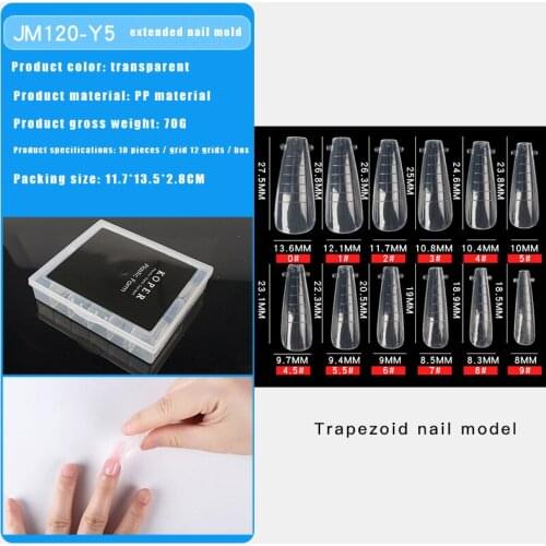 120/500PCS Fake Nail Full Cover Extended Nail Sheets Nail Art Tips Phototherapy Professional Manicure Tools