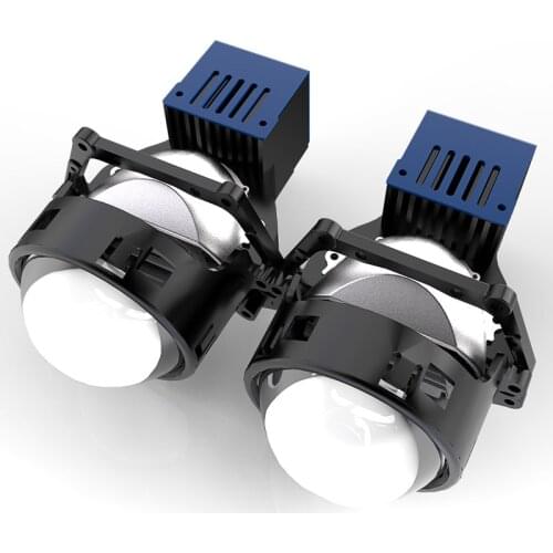 JINGGANG 2Pcs 60W 5500k 3inches Auto Bi LED Bi laser Projector Lens Headlight , Car Motorcycle Headlight Retrofit Kits