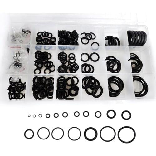 225pcs/box NBR Seal Ring Kit Thickness 1/ 2/ 2.5/ 3/ 4/mm Nitrile Rubber NBR O-Ring Gasket Sealing Ring O Rings Rubber Kit Set