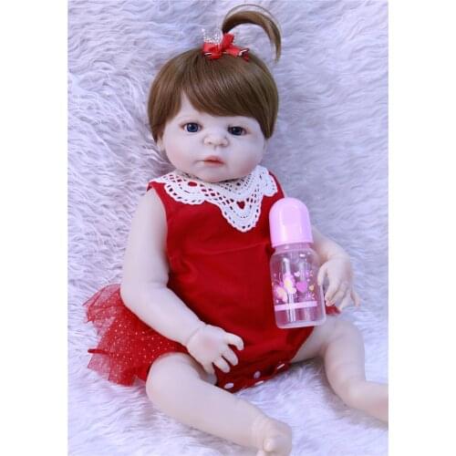 Bebes reborn menina for sale 23"57cm full body silicone dolls reborn girl toy dolls gift babies alive princess doll