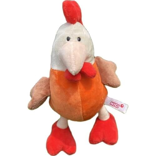 25cm Creative Red White Chick Chicken Stuffed Animal Plush Toy Birthday Gift Cute Cock Dolls Rooster Chicken Plush