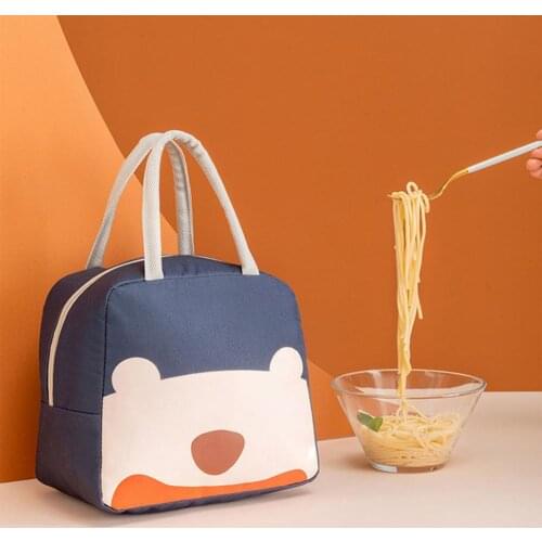 Cartoon Cute Lunch Bag For Women Girl Kids Children Thermal Insulated Lunch Box Tote Food Picnic Bag Milk Bottle Pouch