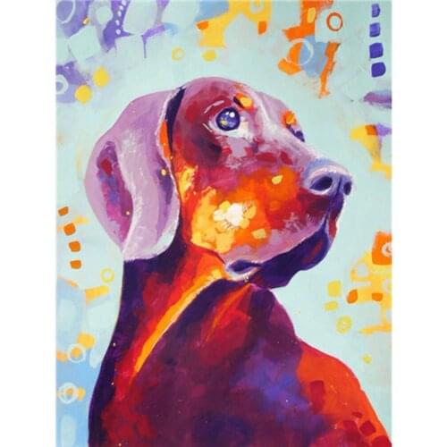 Animal Dog DIY Embroidery 11CT Kits Craft Needlework Set Printed Canvas Cotton Thread Home Decoration Wholesale For Living Room