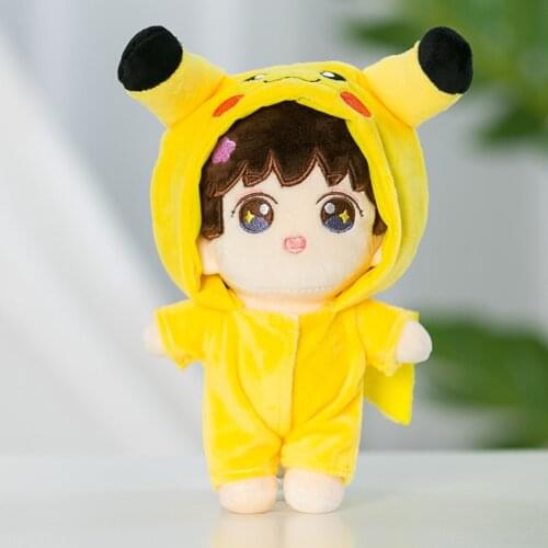 20Cm Baby Doll Outfit Plush Dolls Clothes Lovely Hoodie Stuffed Toy Dolls Accessories For Korea EXO Dolls