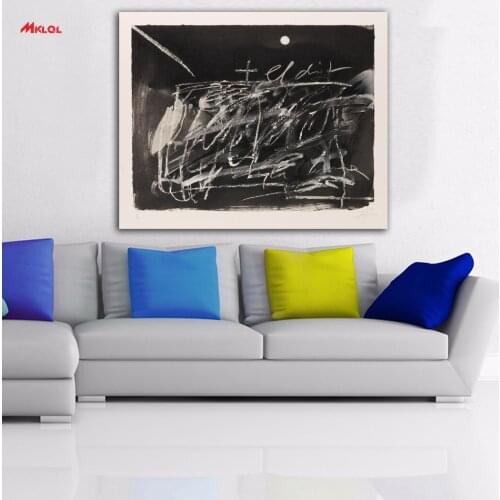 Wall Art ANTONI TAPIES-Le doigt et la lune Painting For Living Room Home Decoration Oil Painting On Canvas Wall Painting no fram