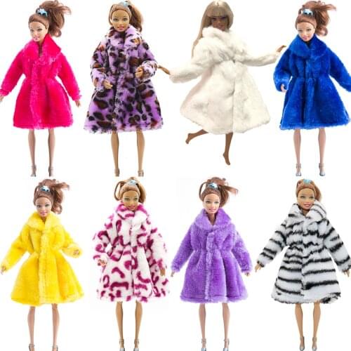 NK 1 Pcs Princess Doll Coat Dress Noble Party Gown For Barbie Doll Fashion Design Outfit Best Gift For Girl' Doll Mix Style JJ