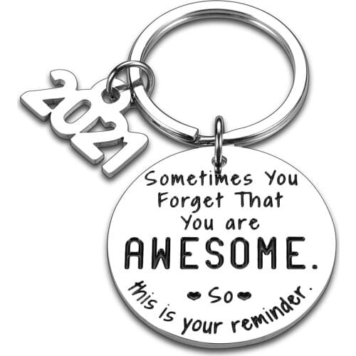 Class of 2021 Senior 2021 Graduation Gifts Inspirational Keychain Grad Gift Motivational Encouragement Gifts for Women