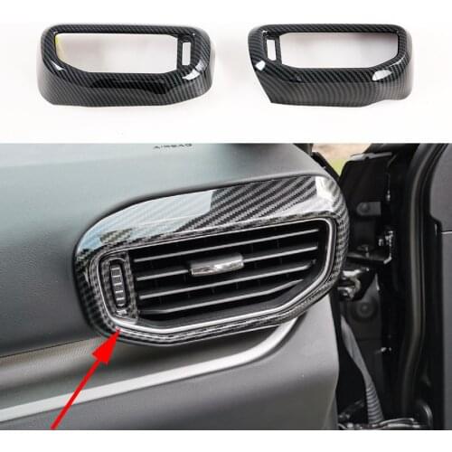 Fit For Ford Explorer 2020 2021 Accessories Carbon Fiber Inner Side Air Vent Outlet Cover Trim