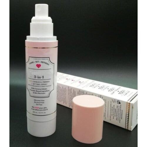 Makeup RX 3 in 1 Primer spray setting Makeup Replenishing Primer 120ml Foundation Primer Primed & Peachy 40ml