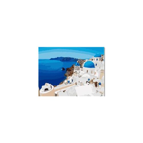 MaHuaf-W1139 Sanorini Island Greece painting coloring by numbers new arrival unique gift digital oil painting for living room