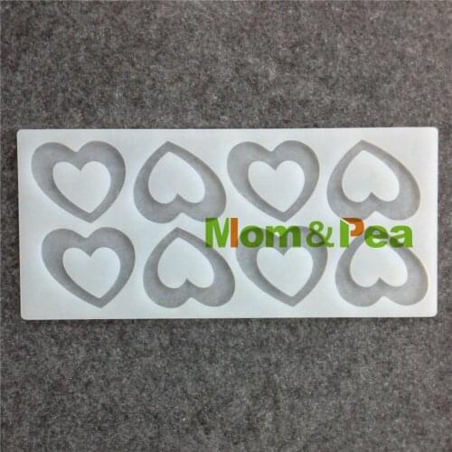 Mom&Pea CX036 High Quality Heart Ring Shaped Silicone Mold Chocolate Mold Cake Decoration