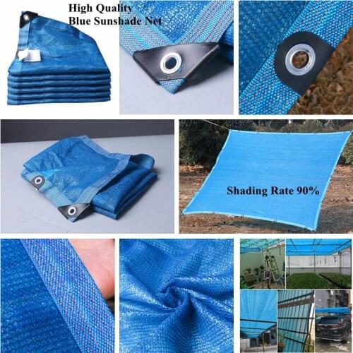 Blue Anti-UV HDPE Sunshade Net Succulent Plant Shading Net Swimming Pool Shade Net Awning Car Shed Sunblock Pet House Shelter