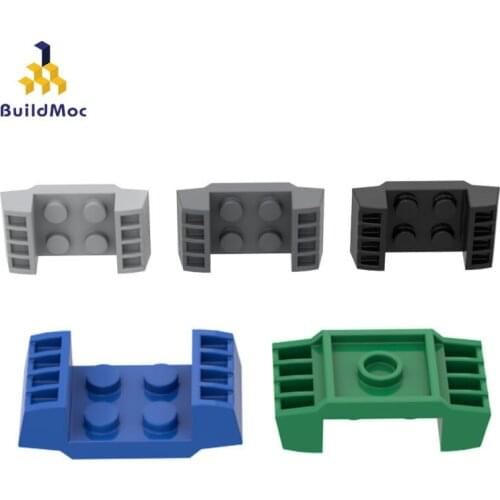 BuildMOC Compatible Assembles Particles 41862 Modified 2x2 with Grills Building Blocks Parts DIY Edu
