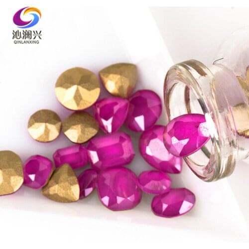 Super beauty Purple red caramel mocha color K9 Glass crystal 3D nail art stone,pointback Rhinstones for diy accessory 50pcs/lot