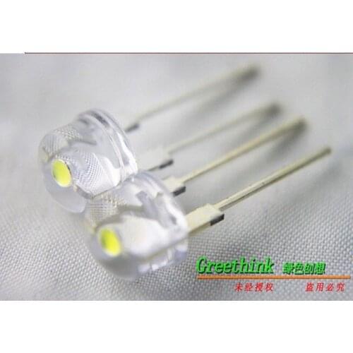 LED lamp beads 0.5W 8mm straw hat led white LED light-emitting diode